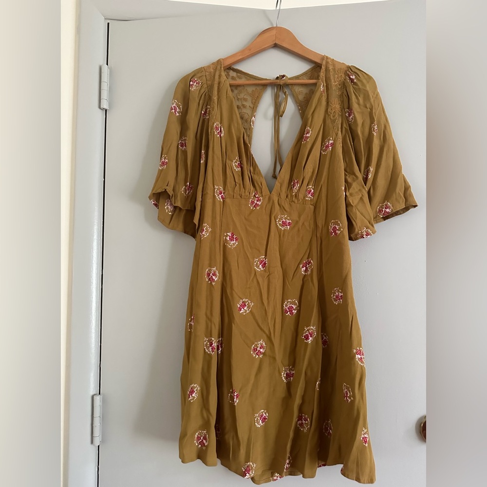Free People mockingbird mini dress with open back - Picture 4 of 8
